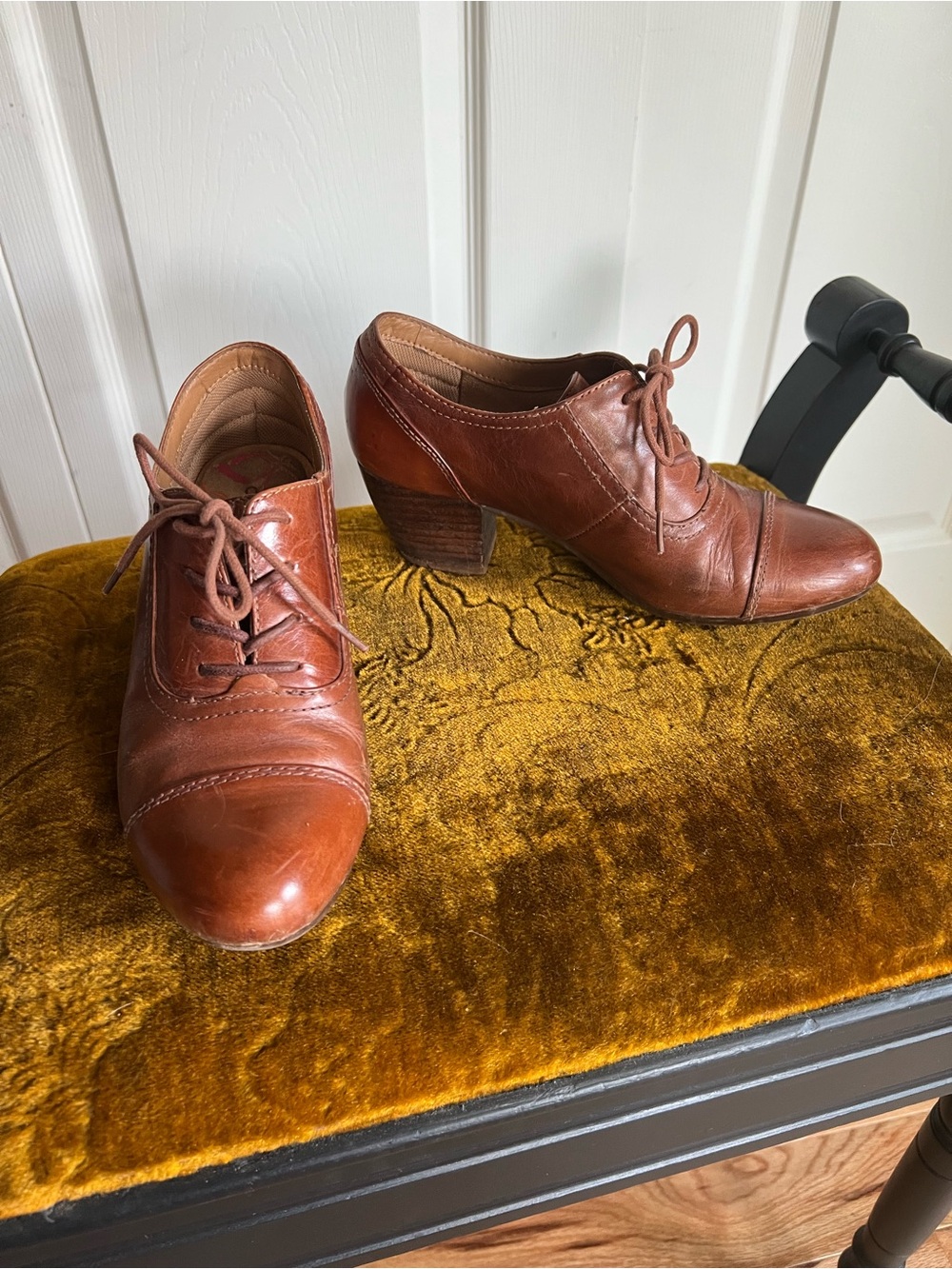 Comfortiva Angelique Brown Leather Brogues